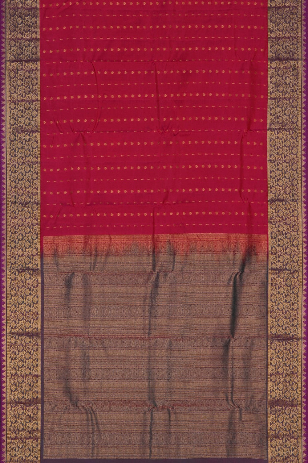 Image of South Silk Fuchsia Pink Saree