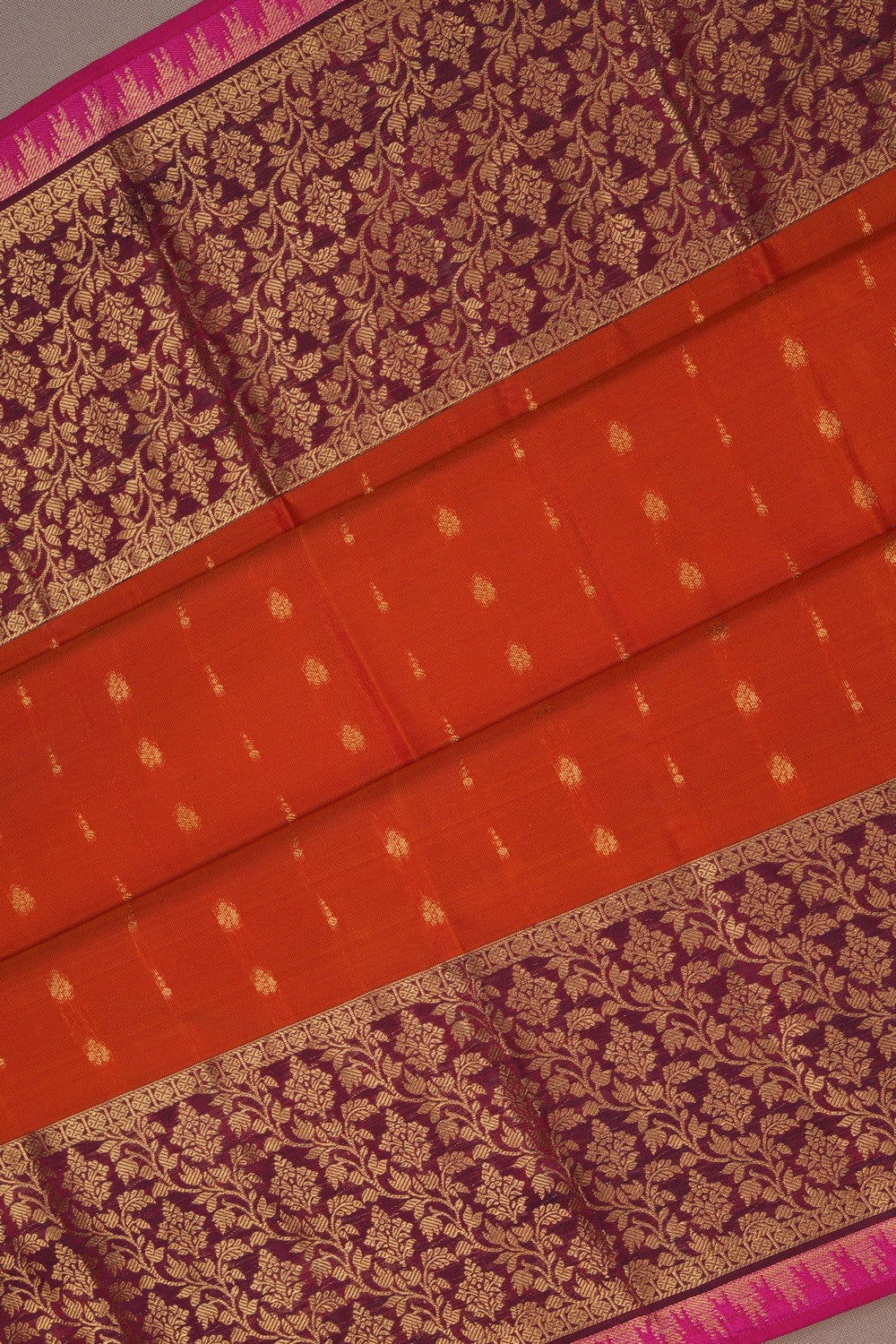 Image of South Silk Orange Saree