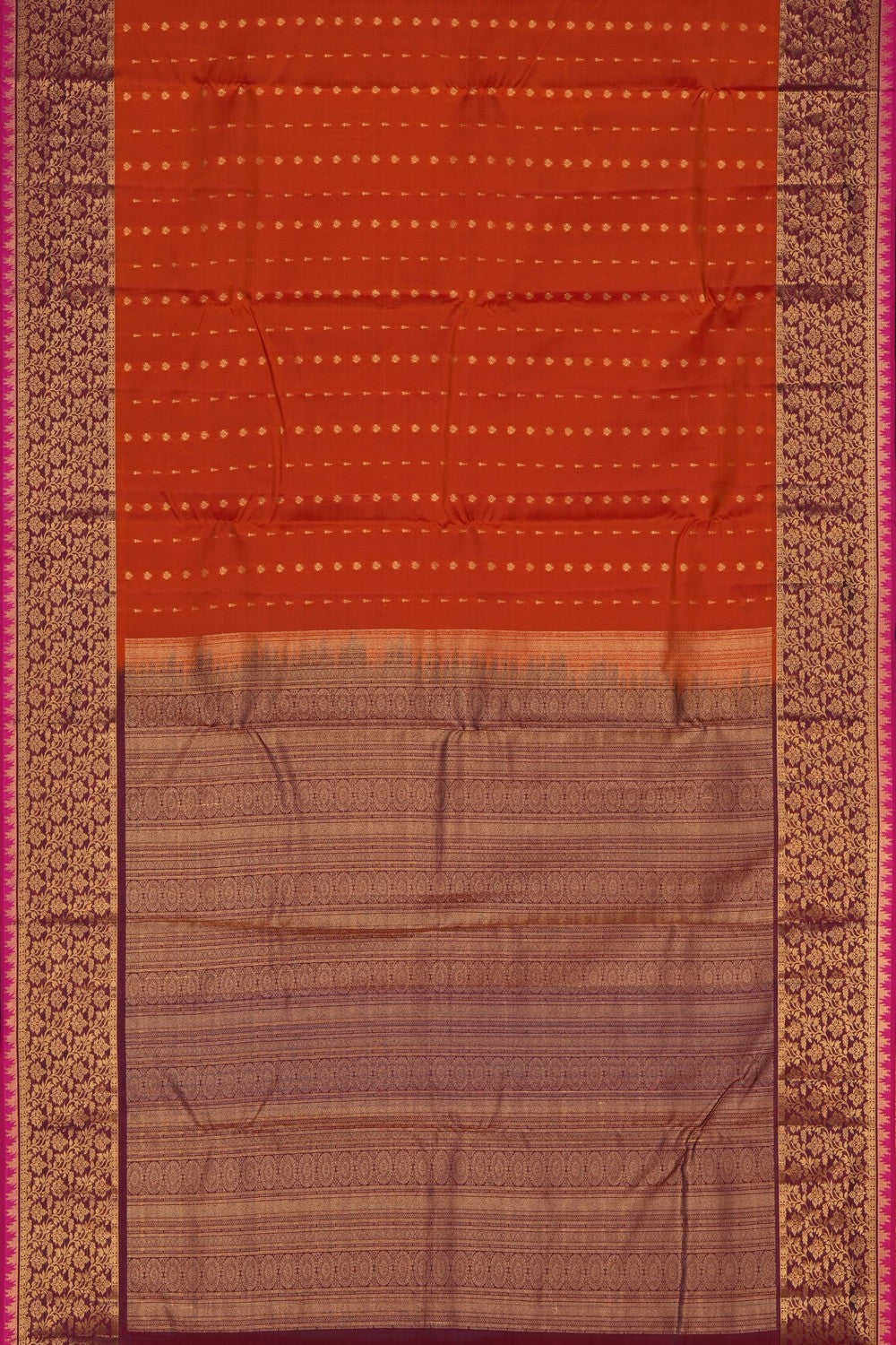 Image of South Silk Orange Saree