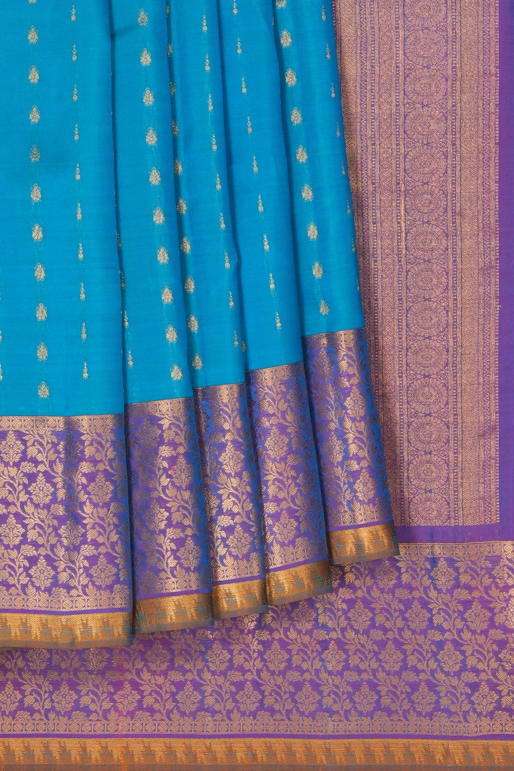 Image of South Silk Blue Saree