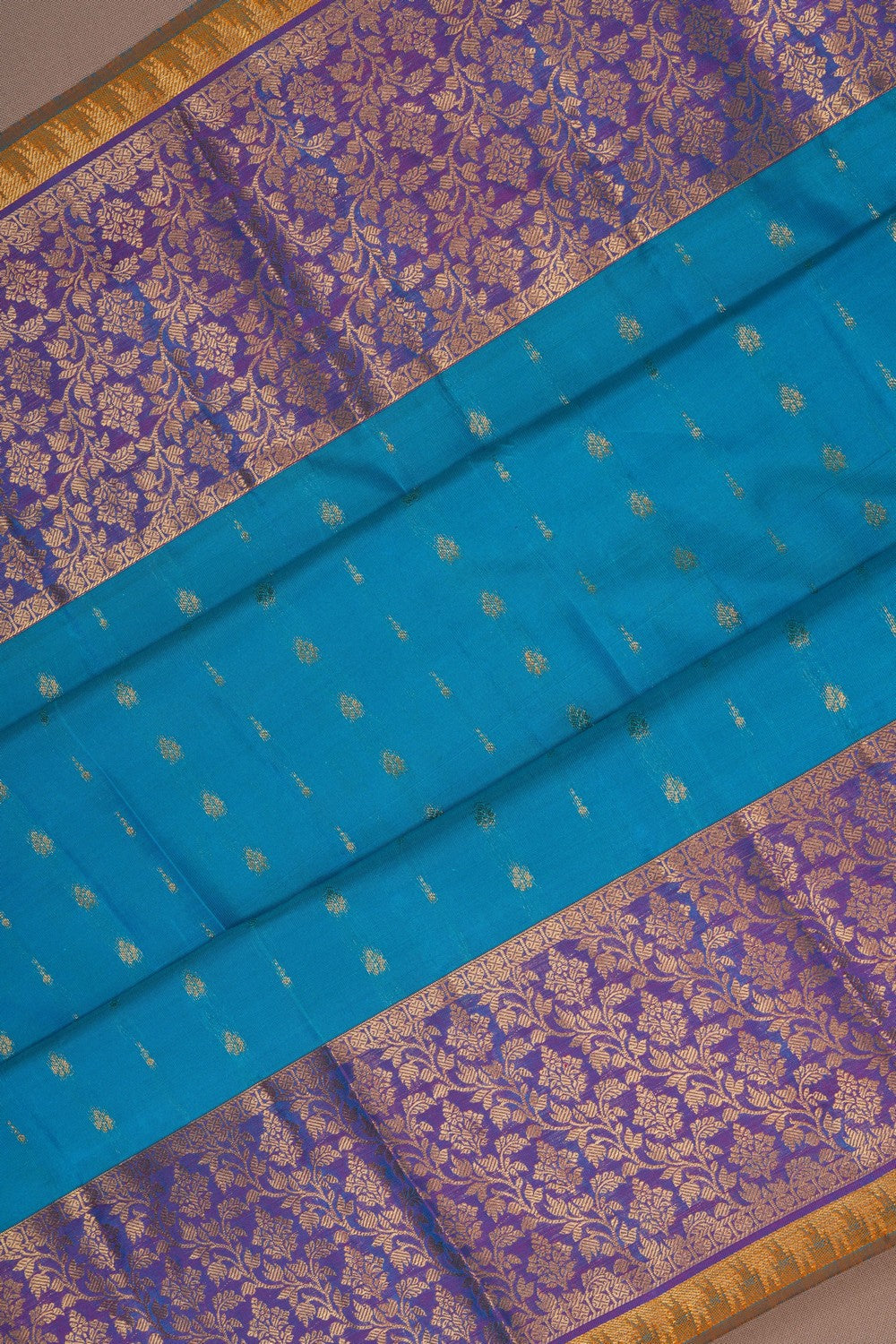 Image of South Silk Blue Saree