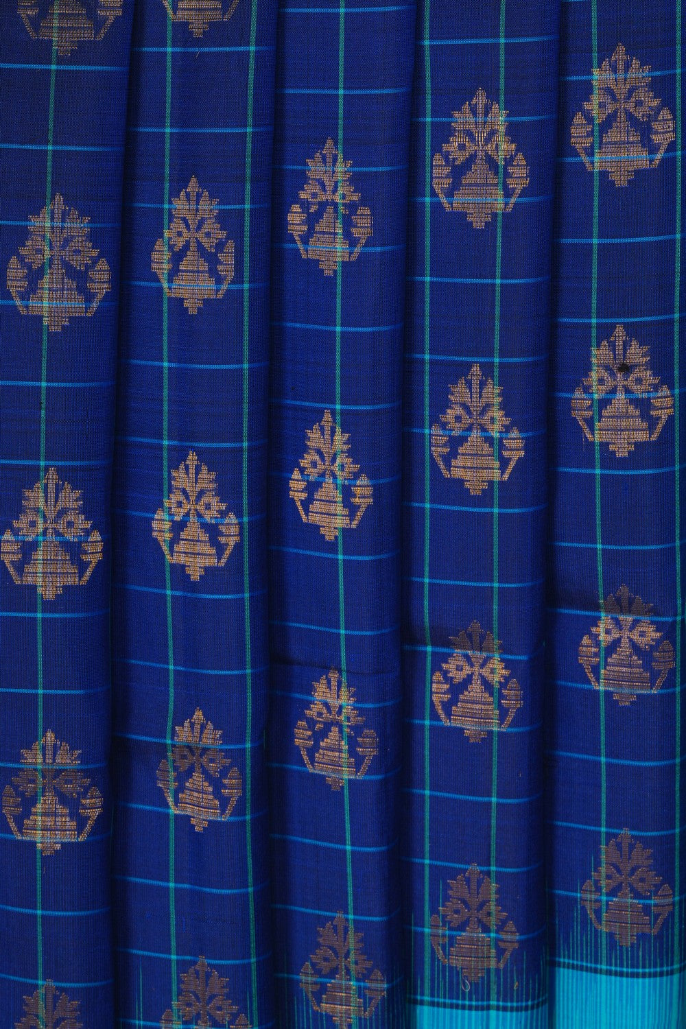 Image of South Silk Navy Blue Saree