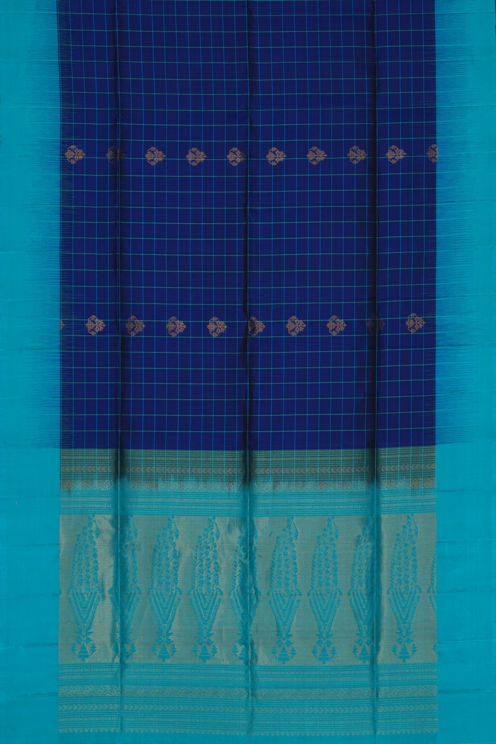 Image of South Silk Navy Blue Saree