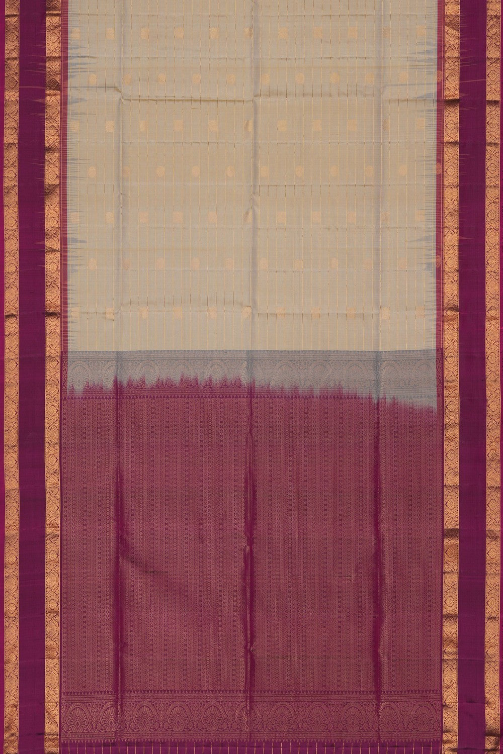 Image of South Silk Off-White Saree