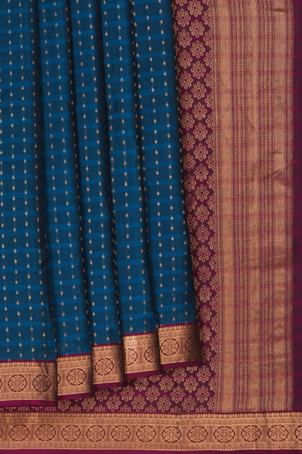 Image of South Silk Blue Saree