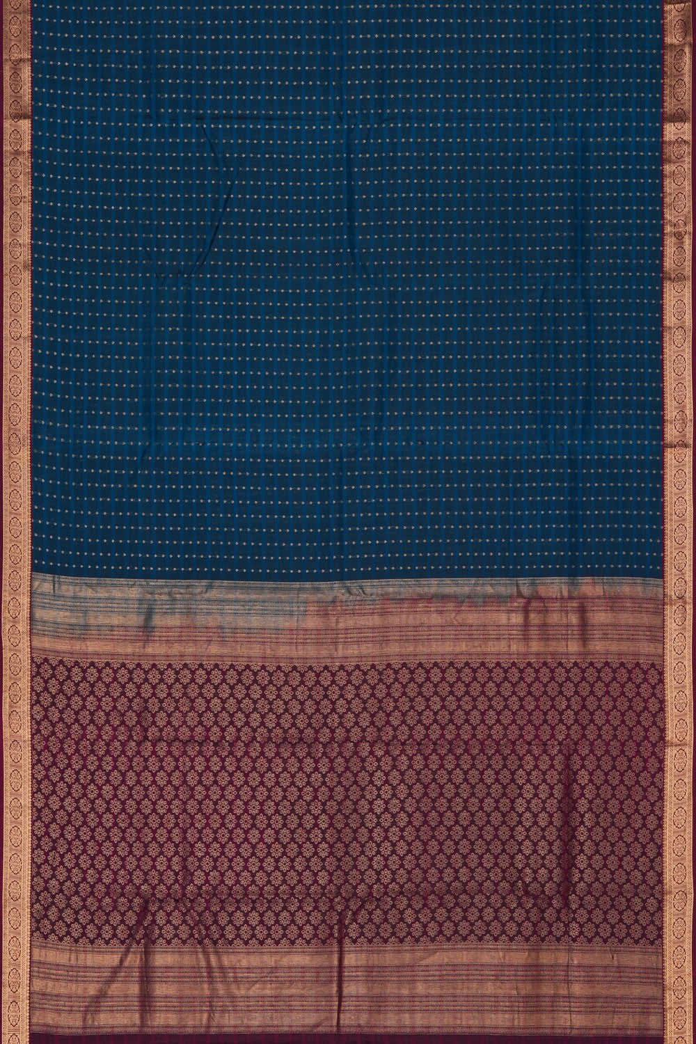 Image of South Silk Blue Saree