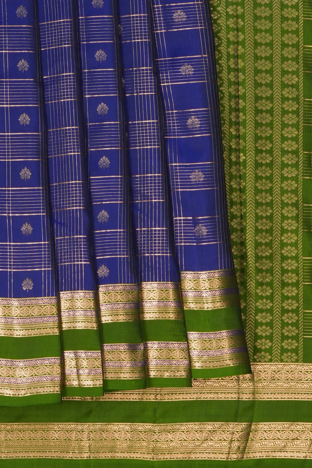 Image of South Silk Indigo Blue Saree