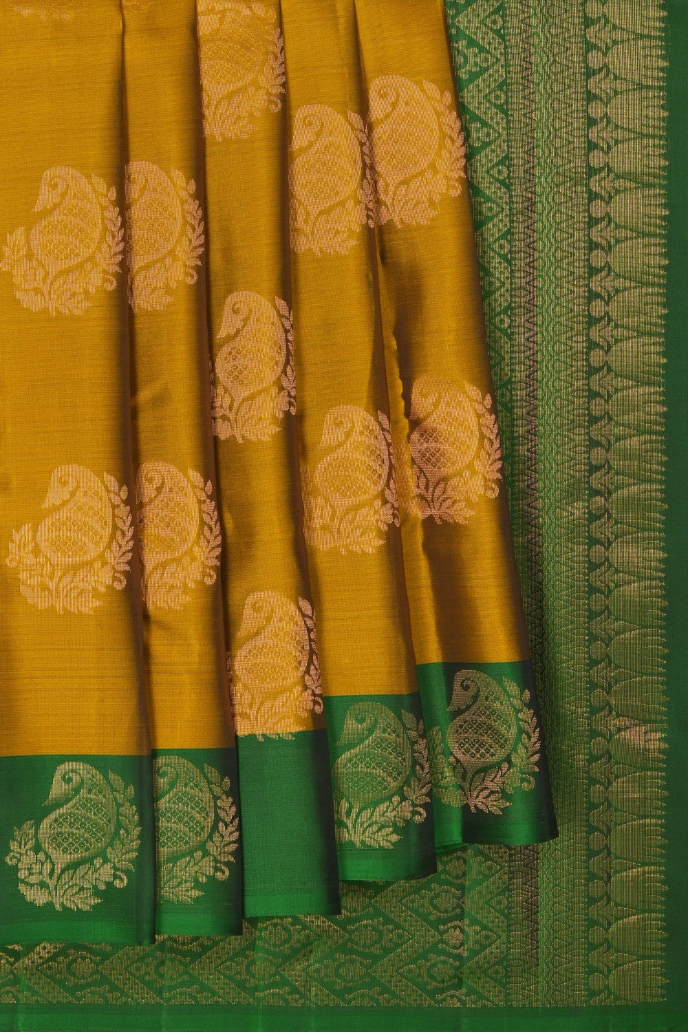 Image of Spring Green South Silk Saree