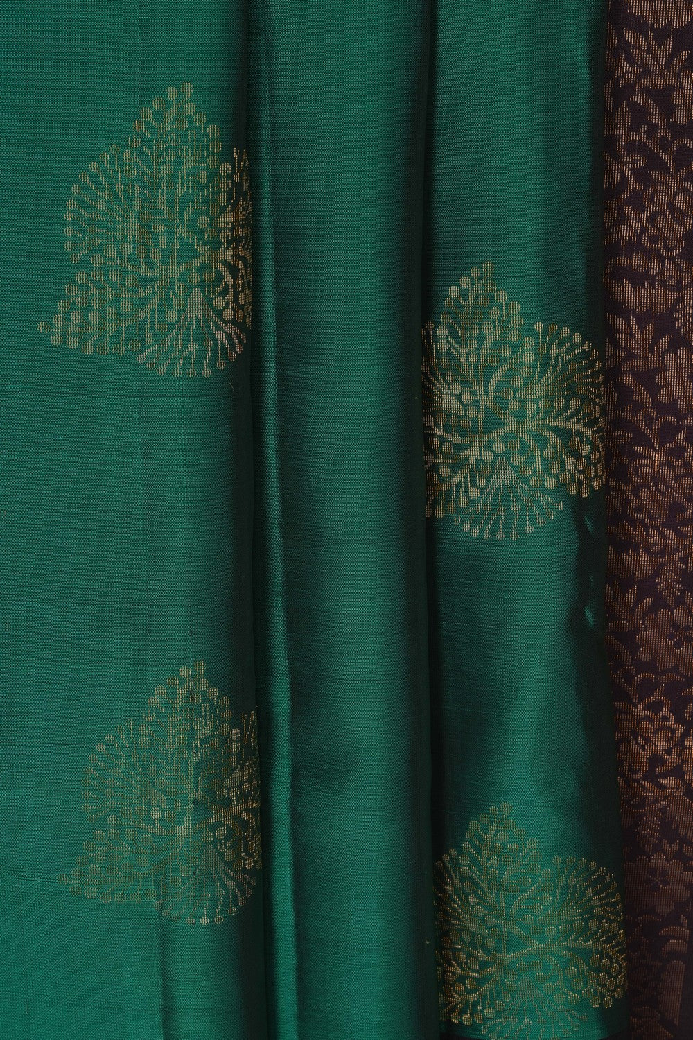 Image of Teal Green South Silk Saree