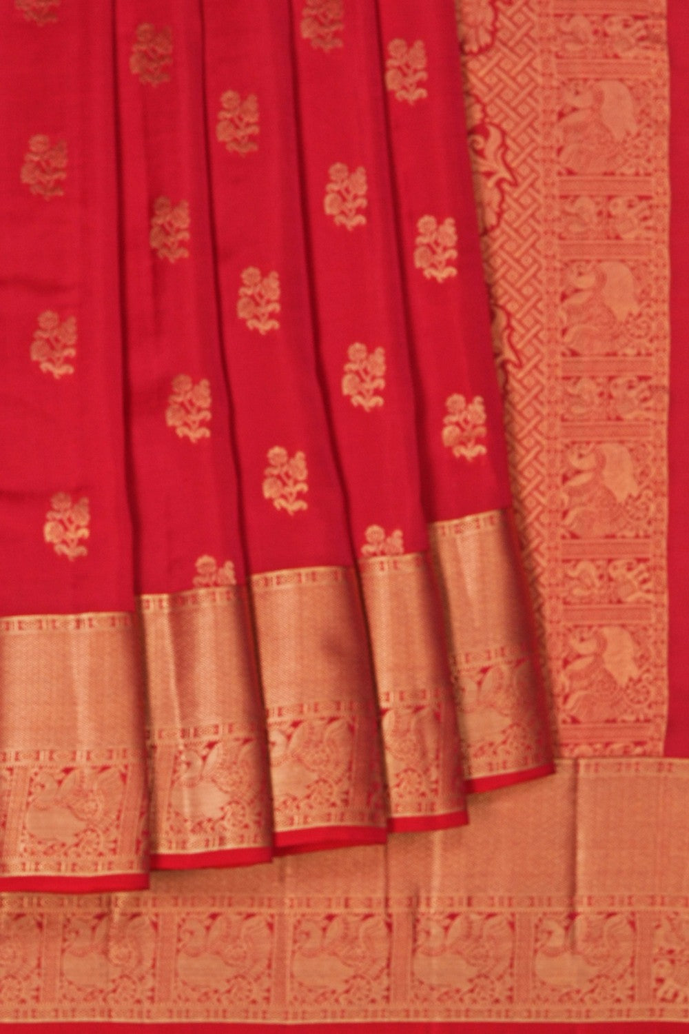 Image of Red South Silk Saree