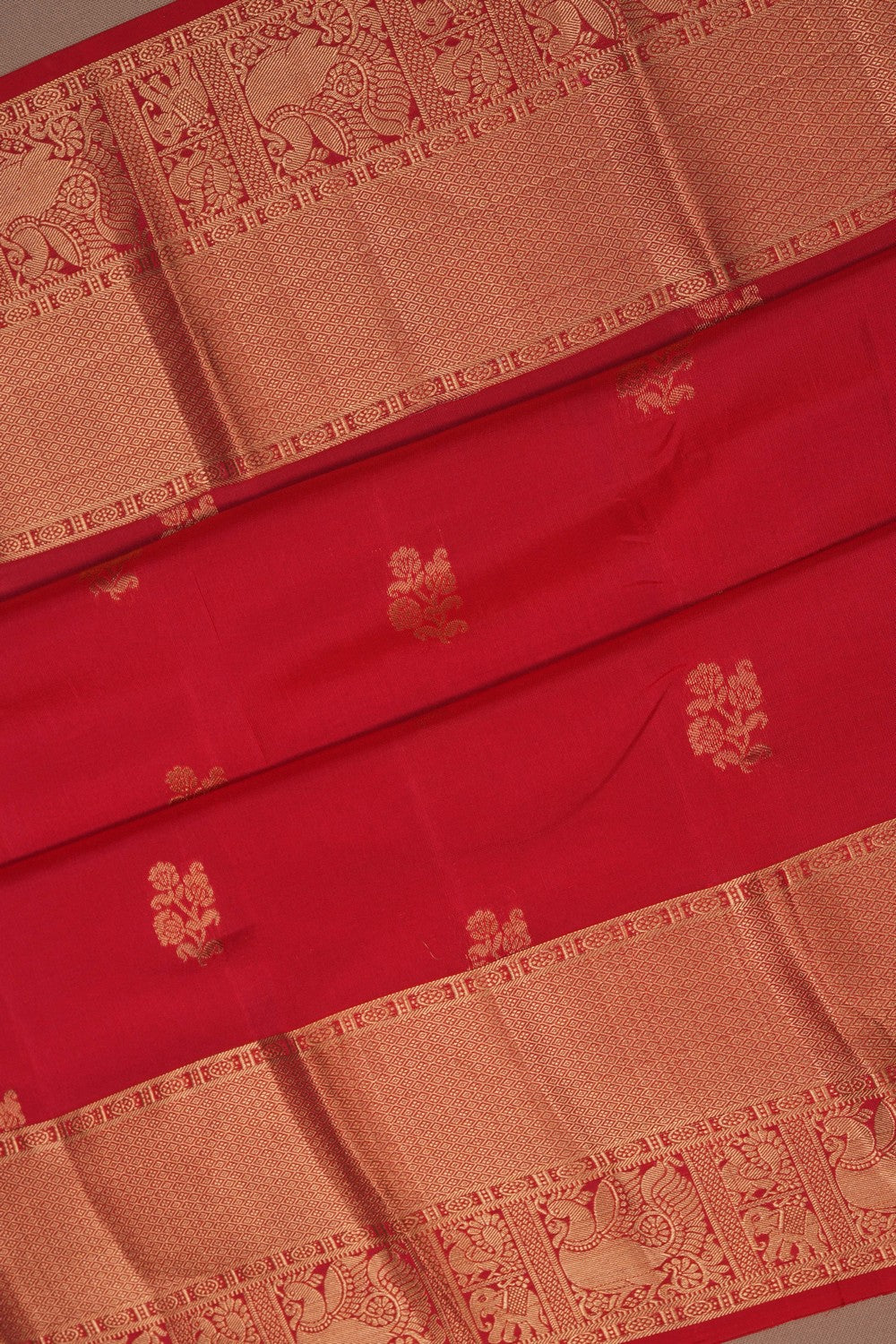 Image of Red South Silk Saree