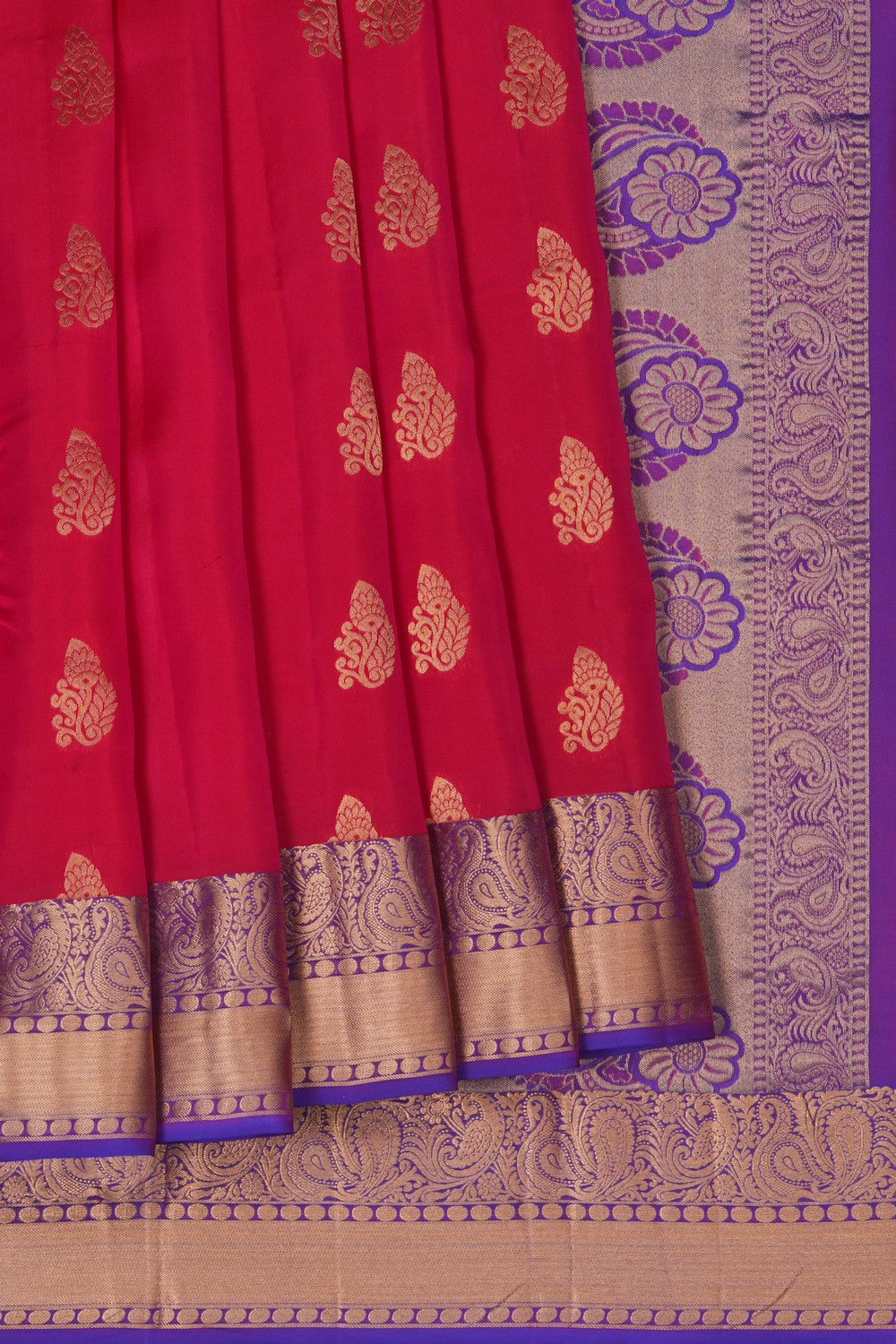 Image of Red South Silk Saree