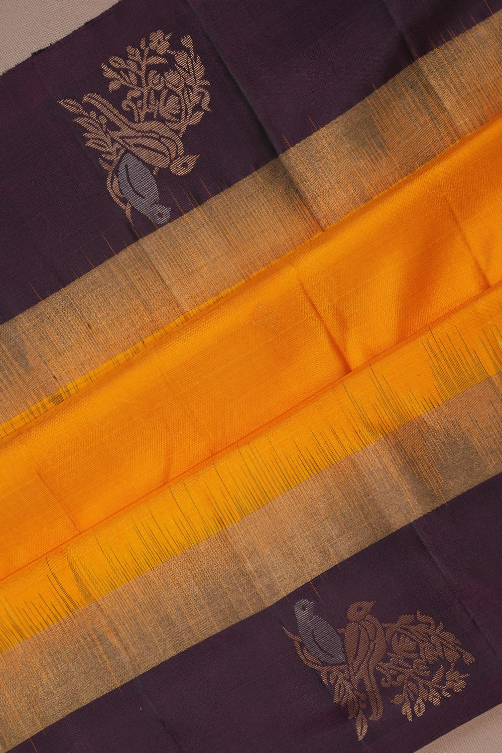 Image of South Silk Yellow Saree