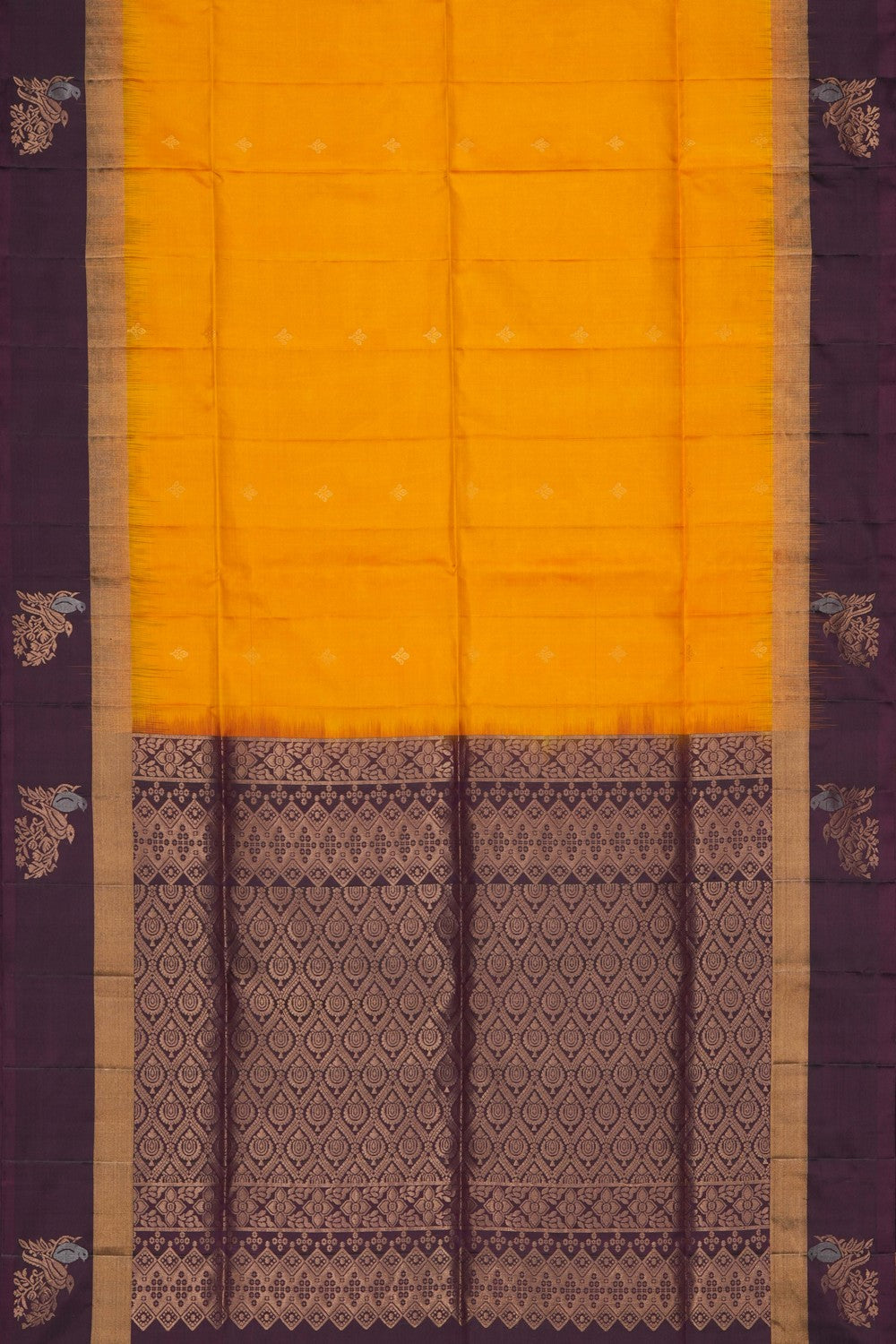 Image of South Silk Yellow Saree