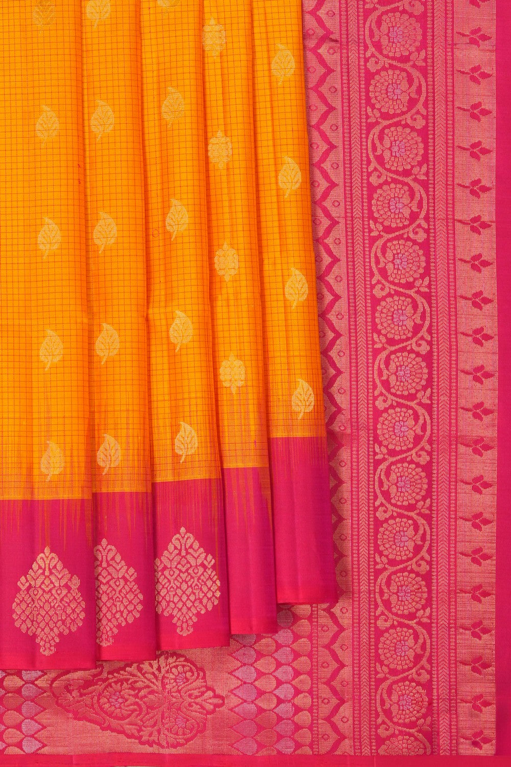 Image of South Silk Yellow Saree