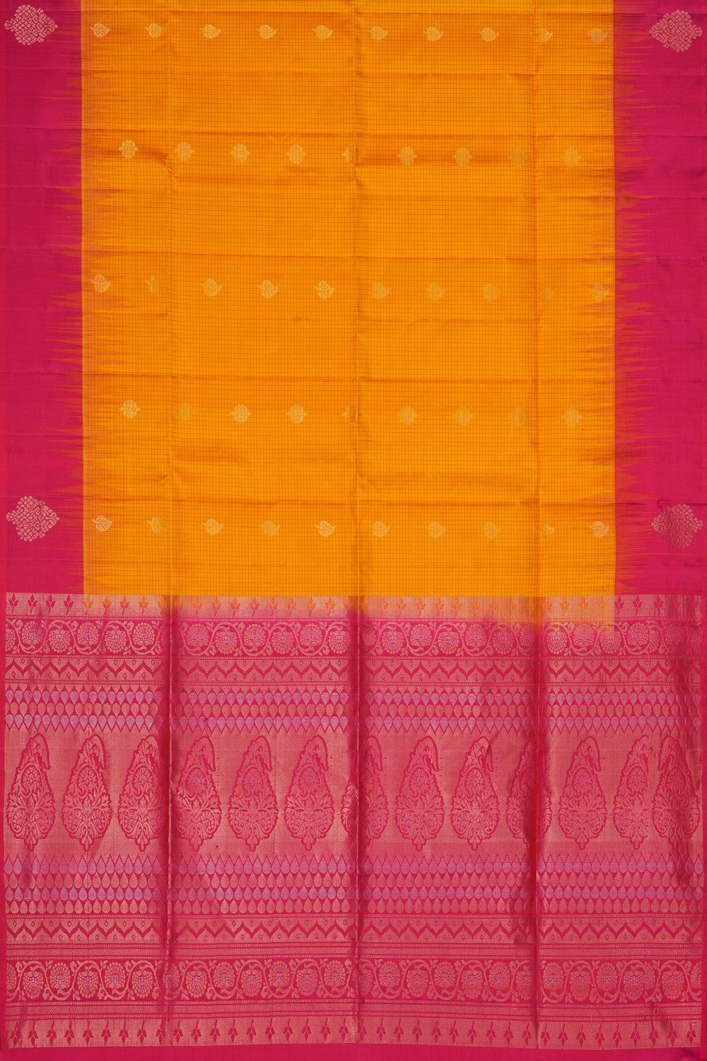 Image of South Silk Yellow Saree