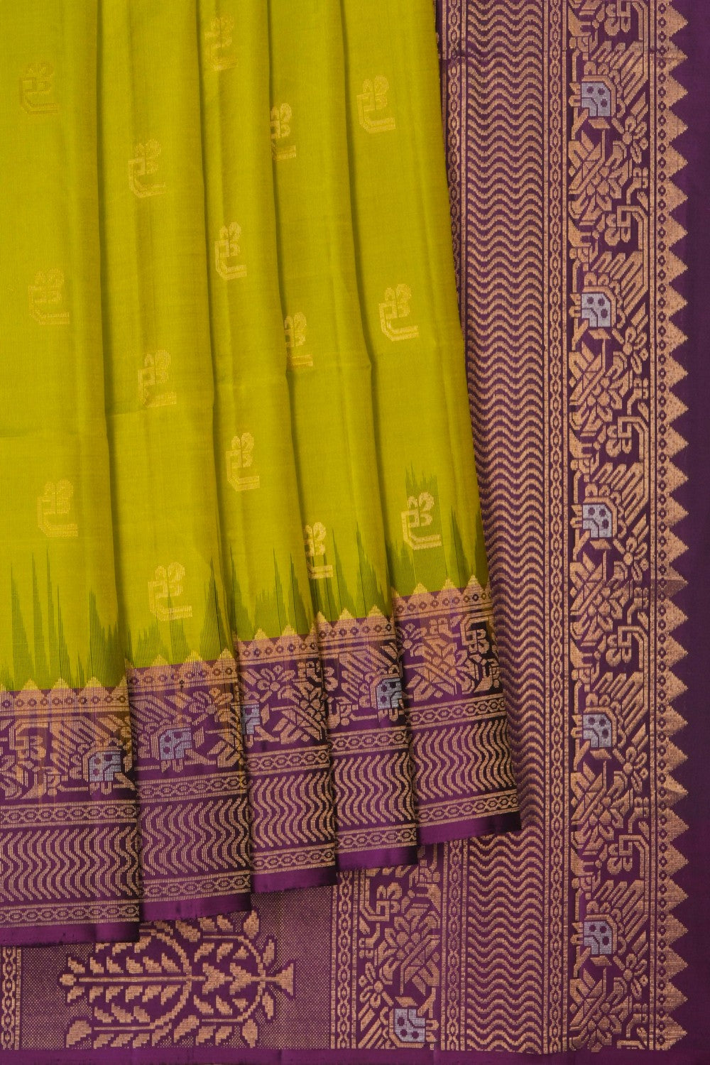 Image of Spring Green South Silk Saree
