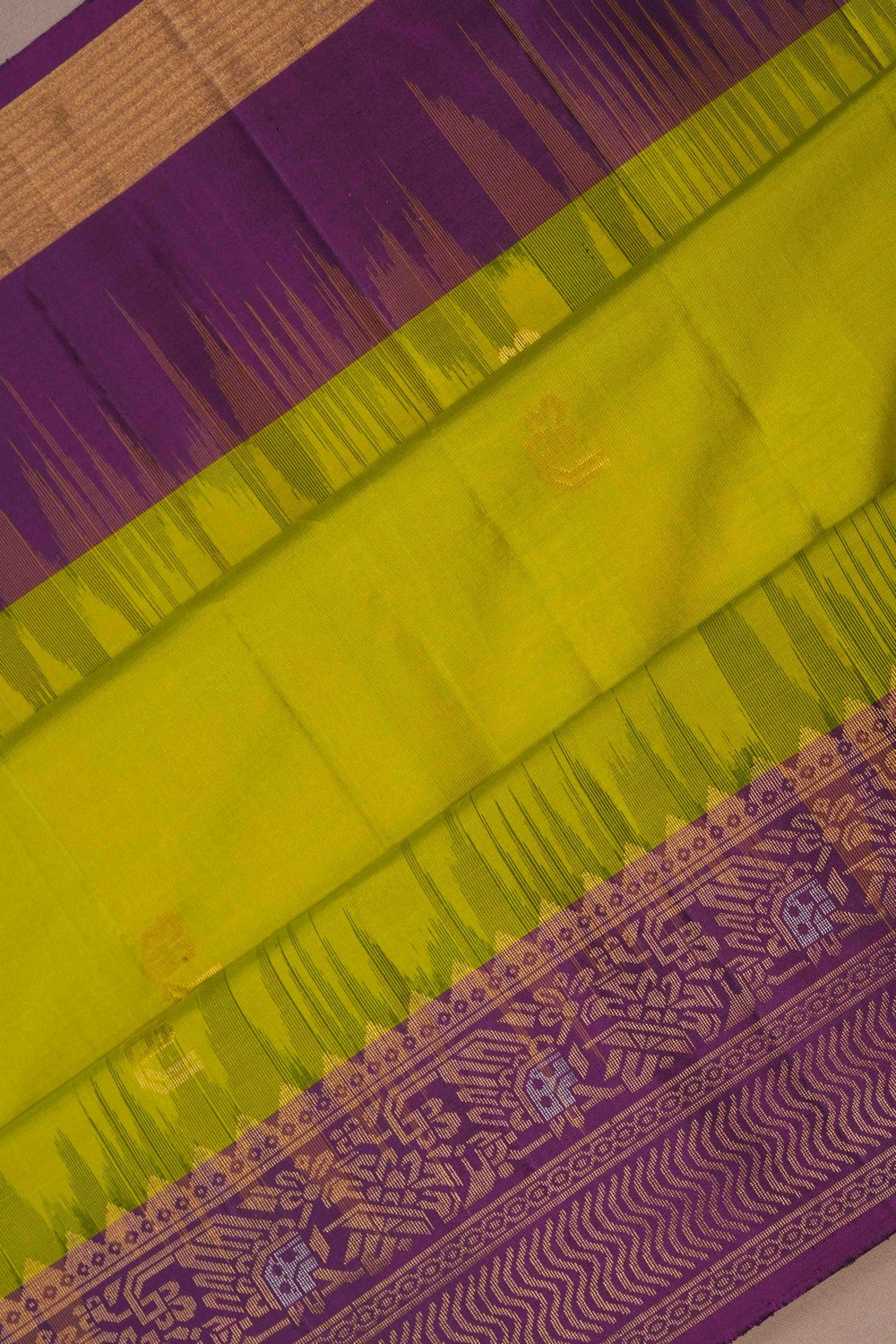 Image of Spring Green South Silk Saree