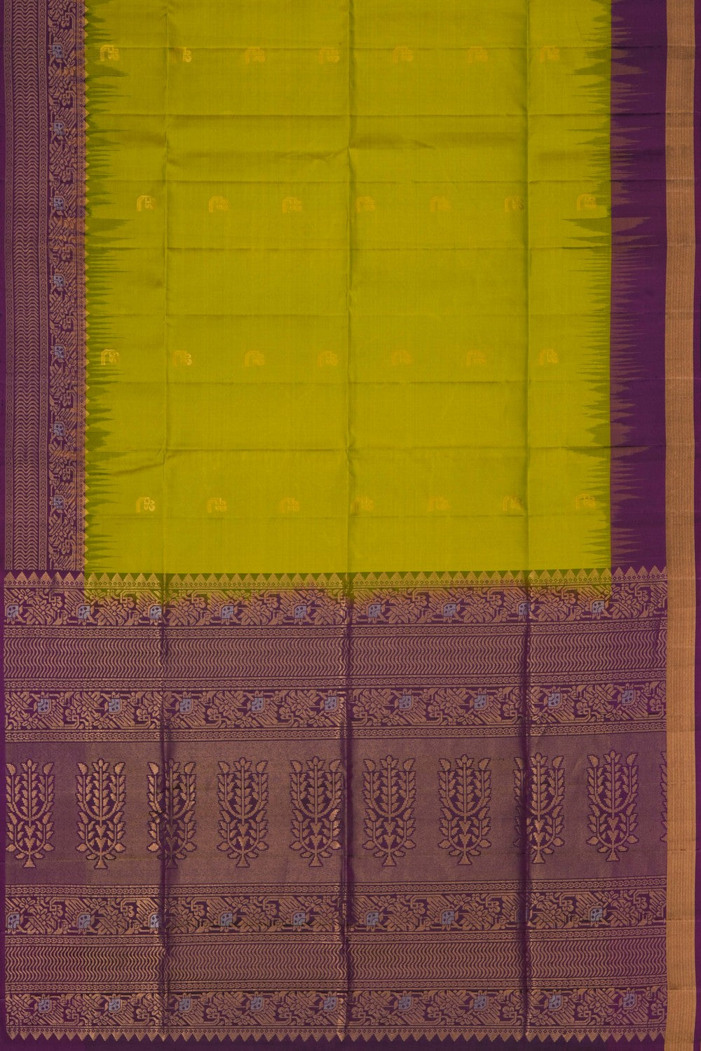 Image of Spring Green South Silk Saree