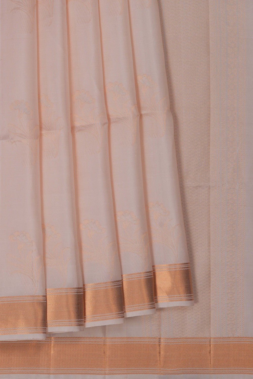 Image of Off-White South Silk Saree