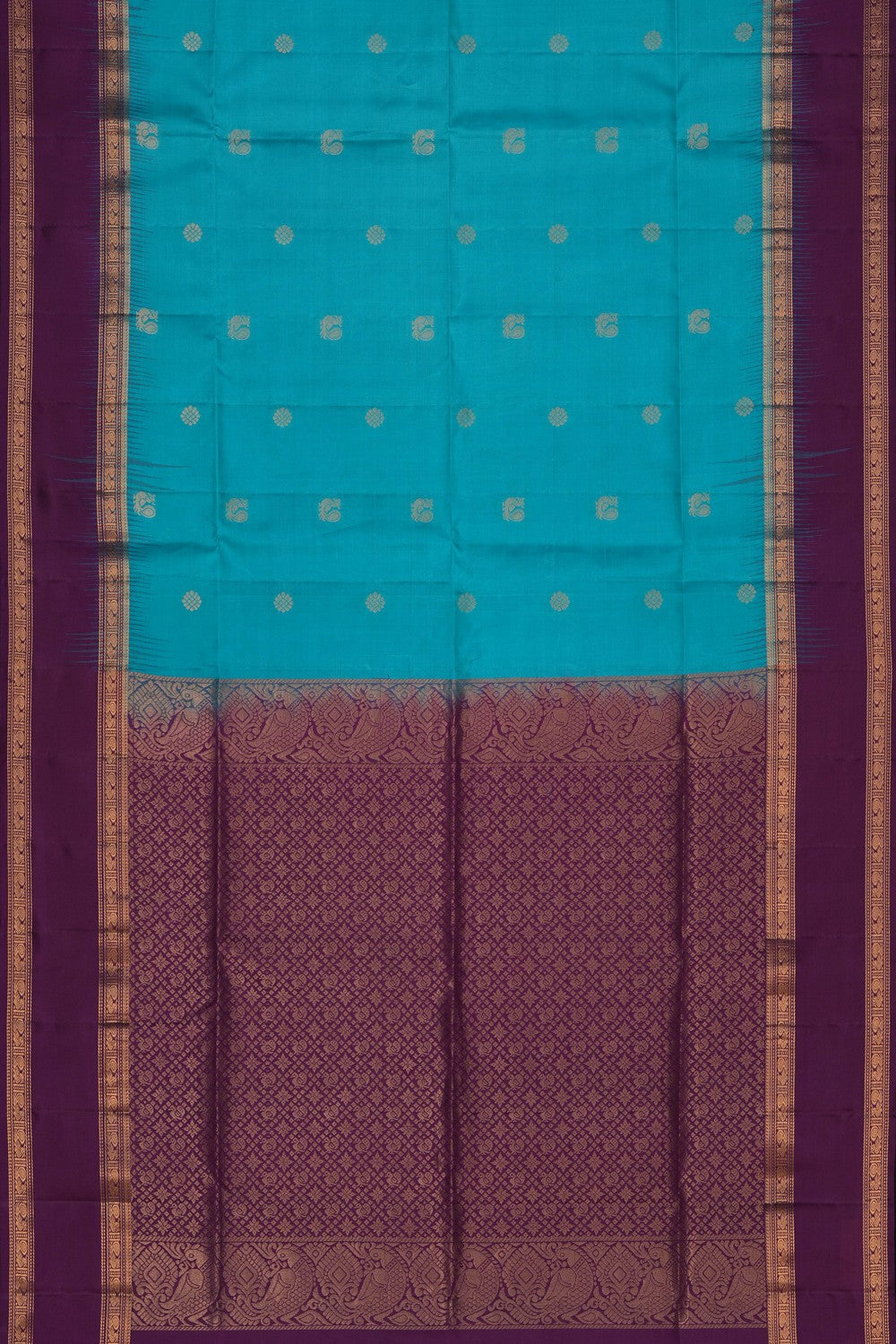 Image of South Silk Blue Saree