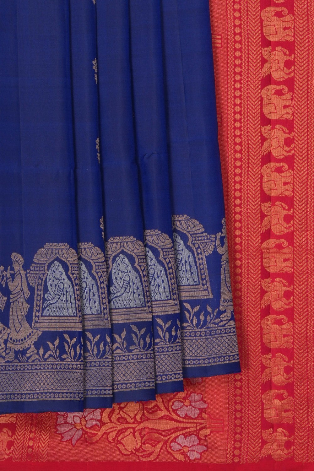 Image of Navy Blue South Silk Saree