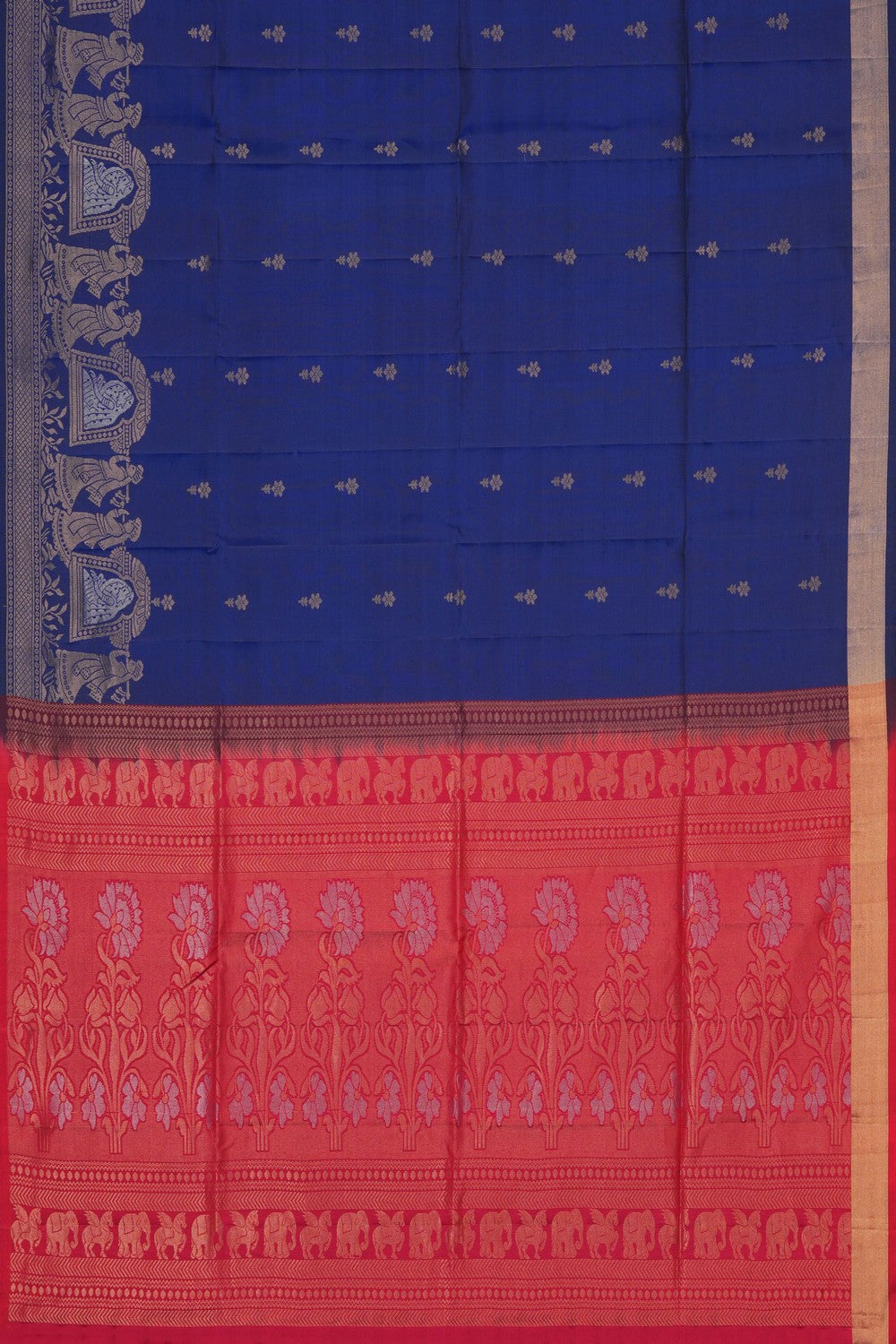 Image of Navy Blue South Silk Saree