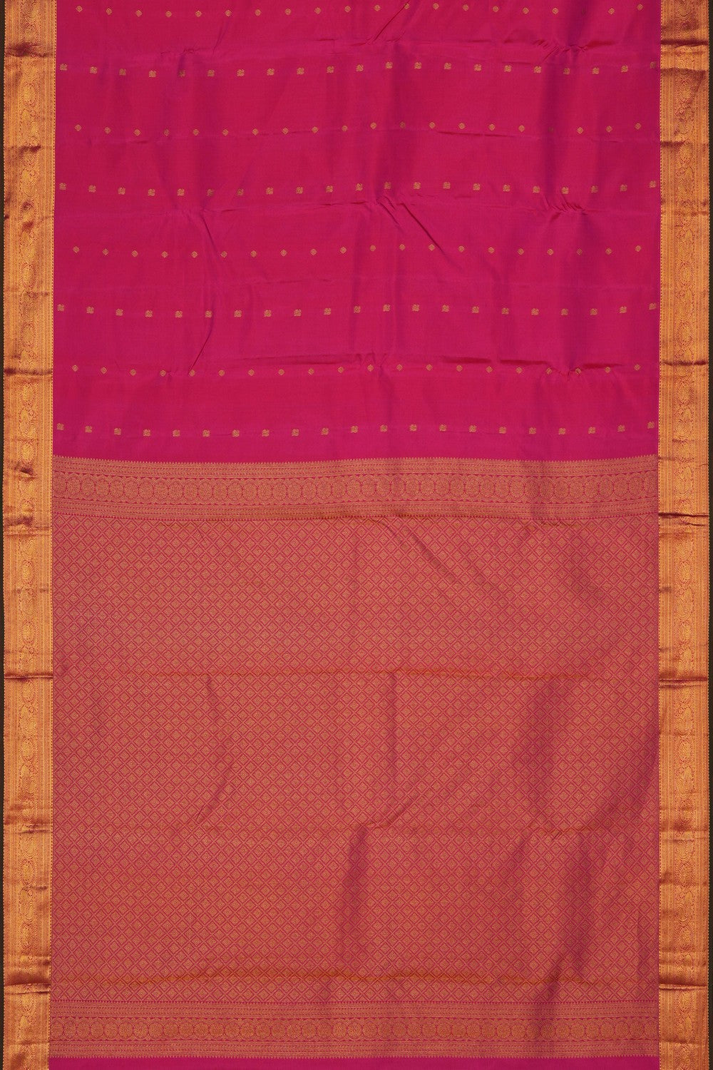 Image of South Silk Fuchsia-Pink Saree