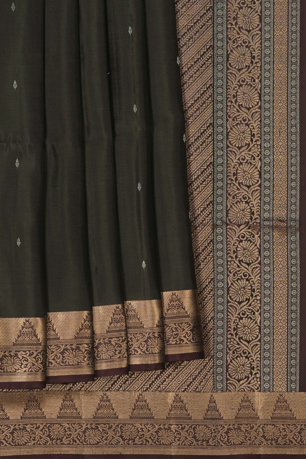 Image of Moss Green South Silk Saree