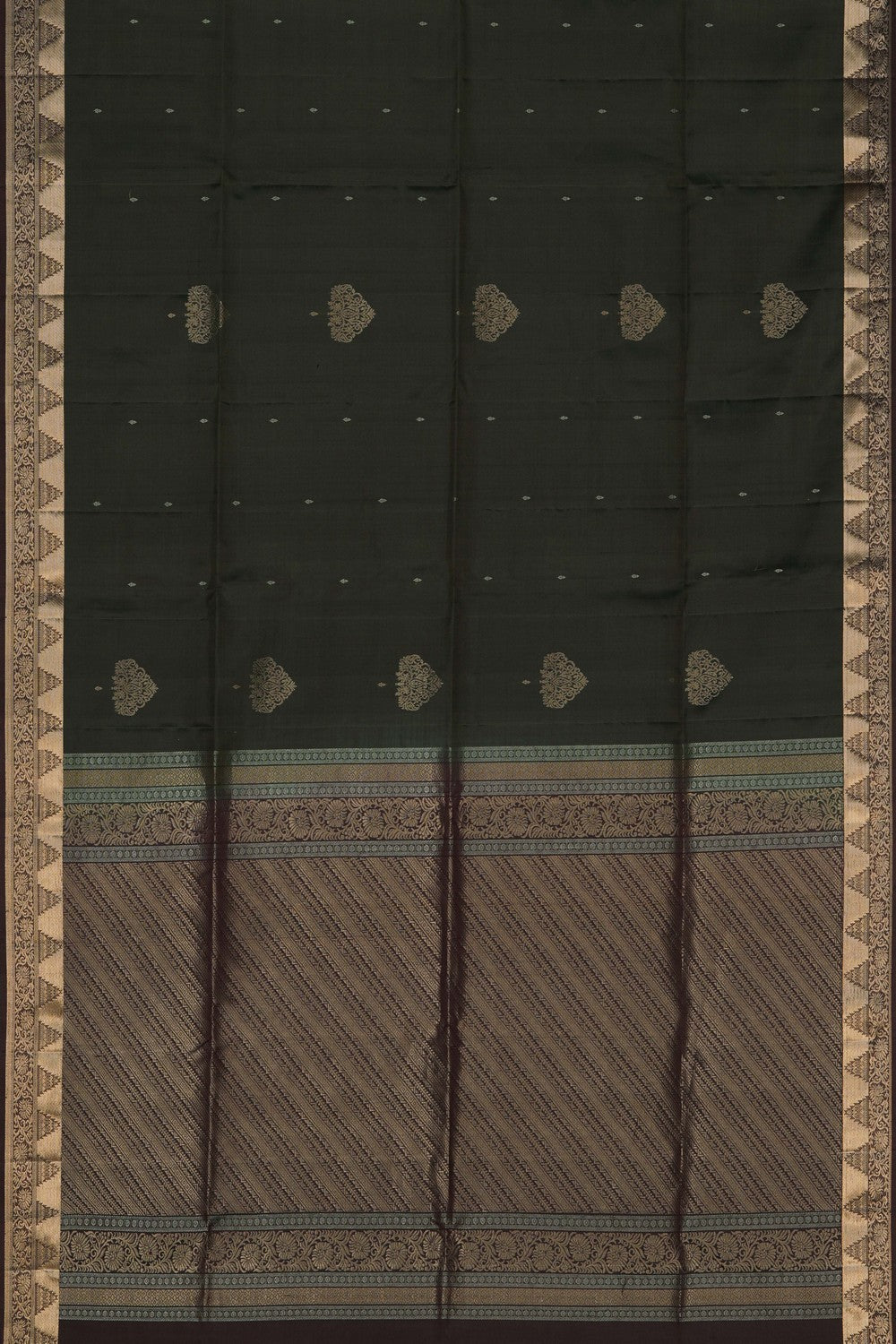 Image of Moss Green South Silk Saree