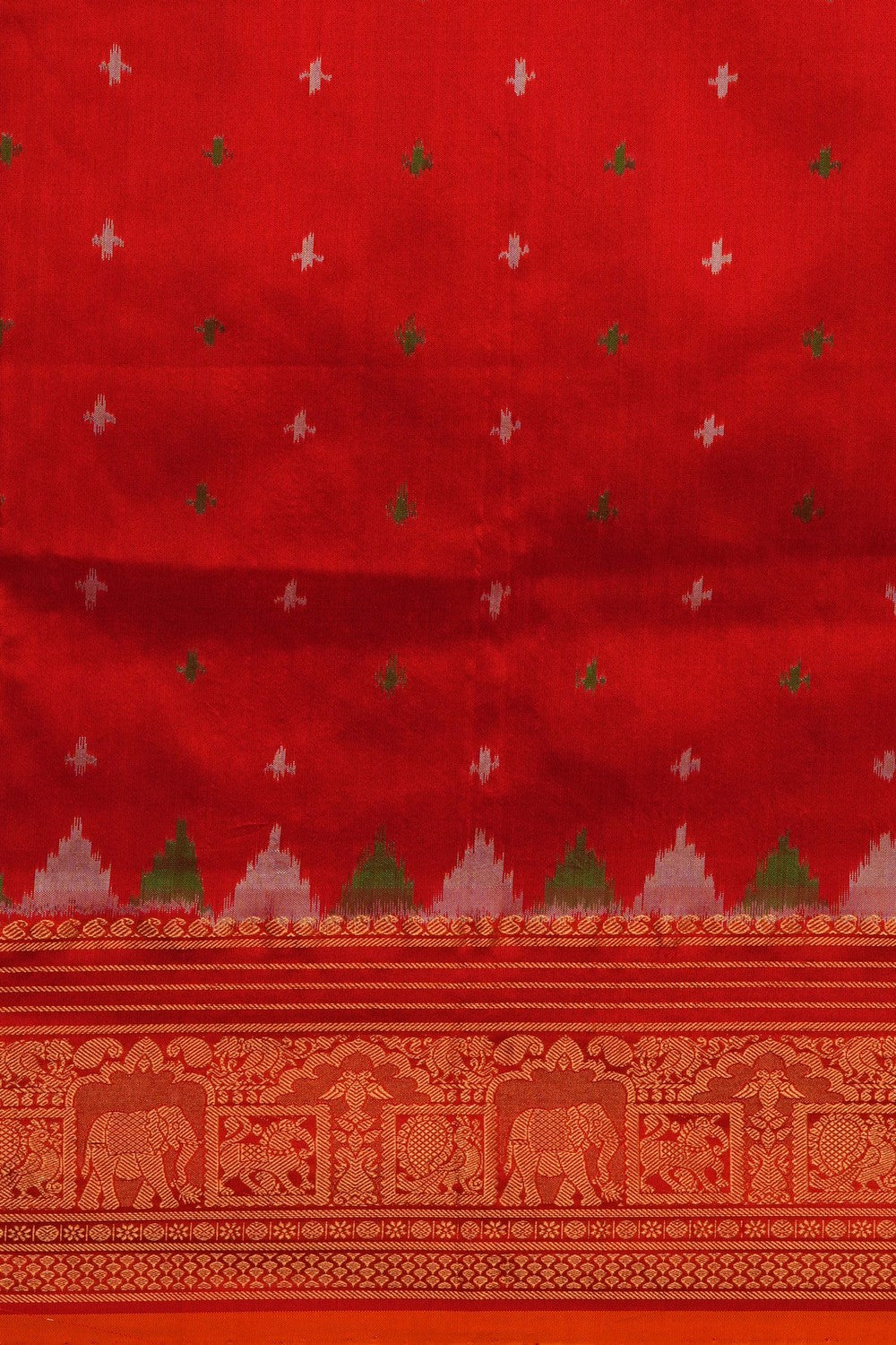 Image of Madhubani Hand Painted Pochampally Saree
