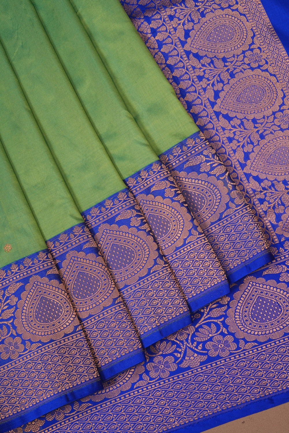 Image of Banarasi Silk Green Saree