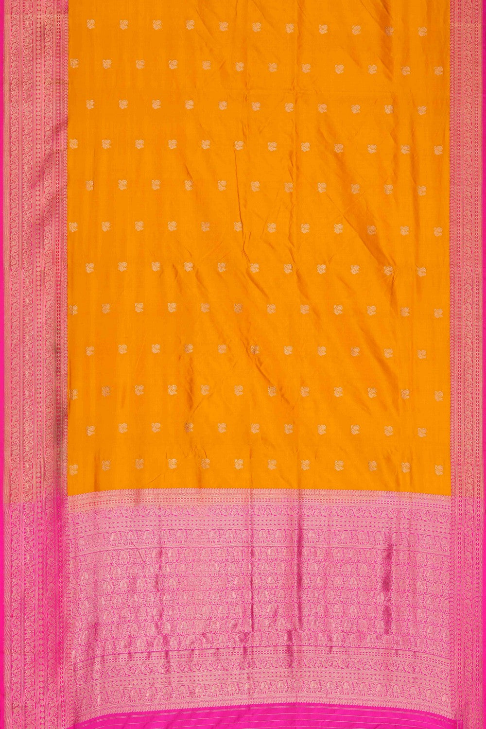 Image of Banarasi Silk Yellow Saree
