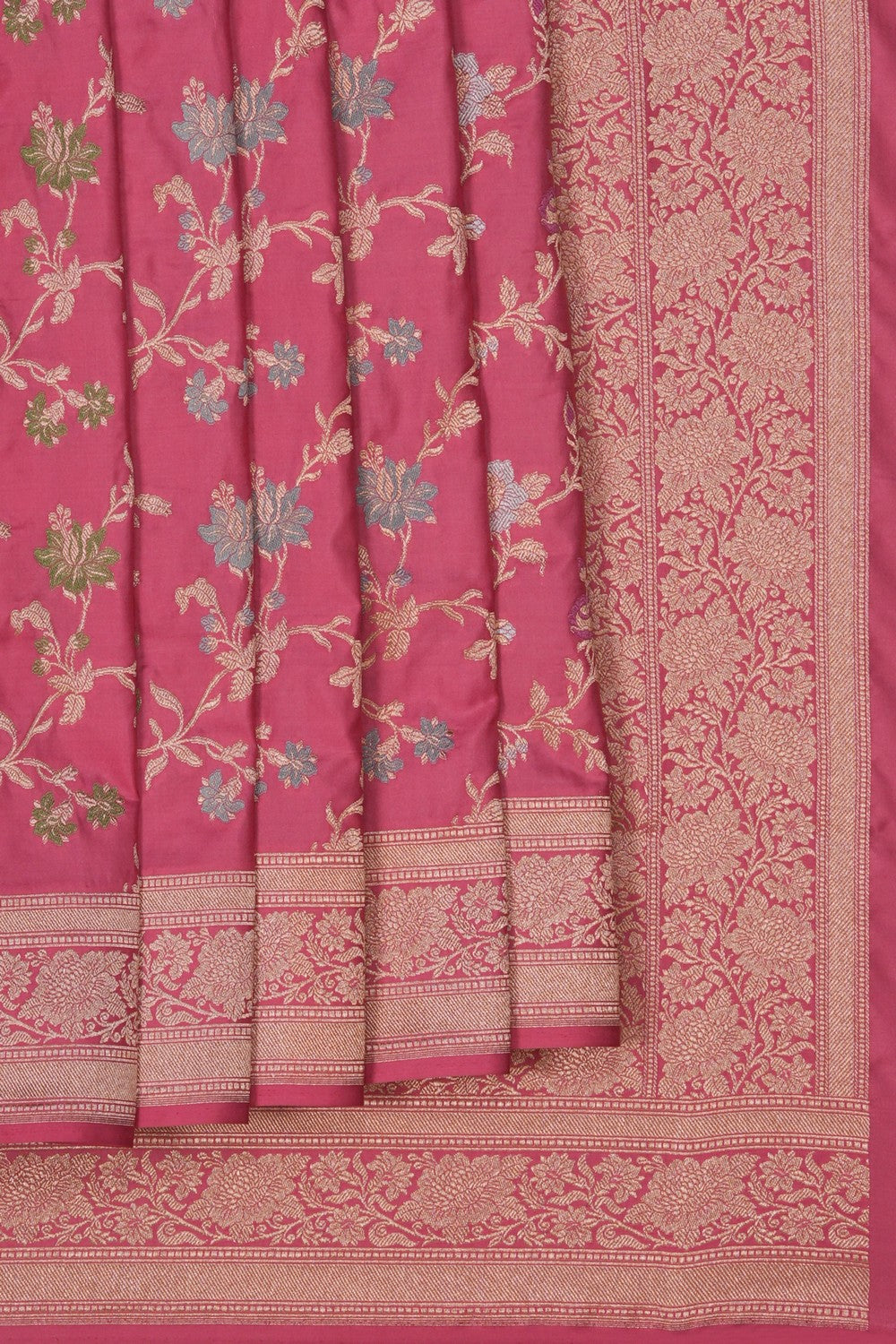 Image of Banarasi Silk Pink Saree