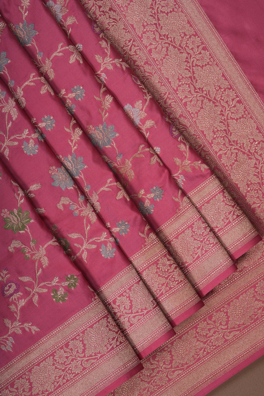 Image of Banarasi Silk Pink Saree