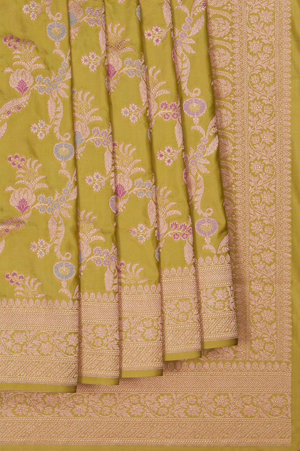 Image of Banarasi Silk Green Saree