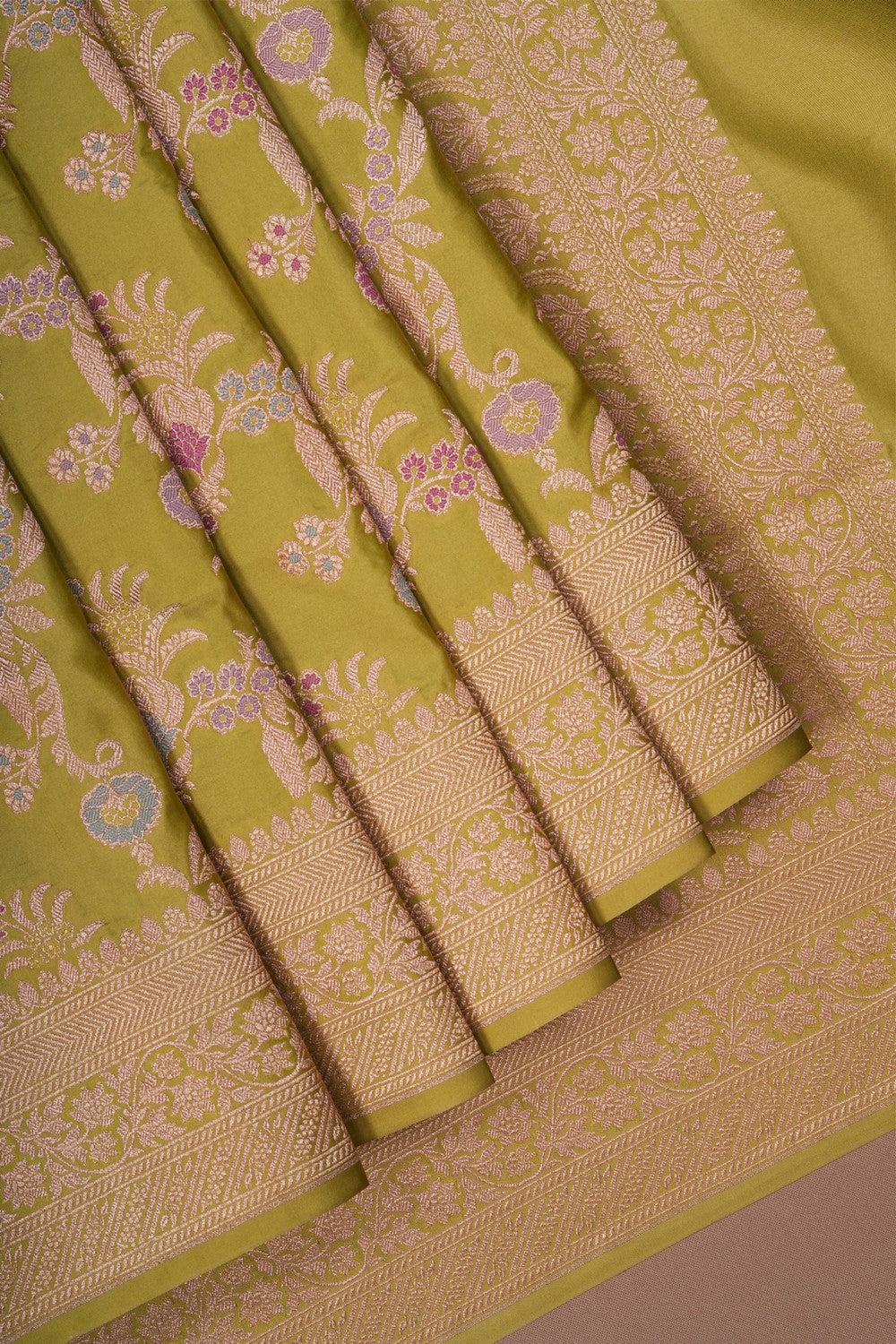 Image of Banarasi Silk Green Saree