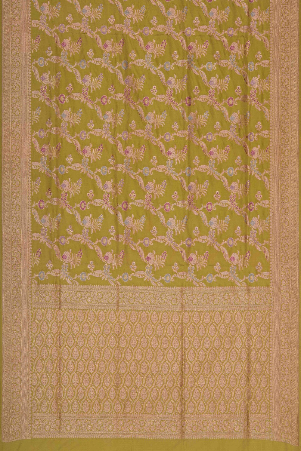 Image of Banarasi Silk Green Saree