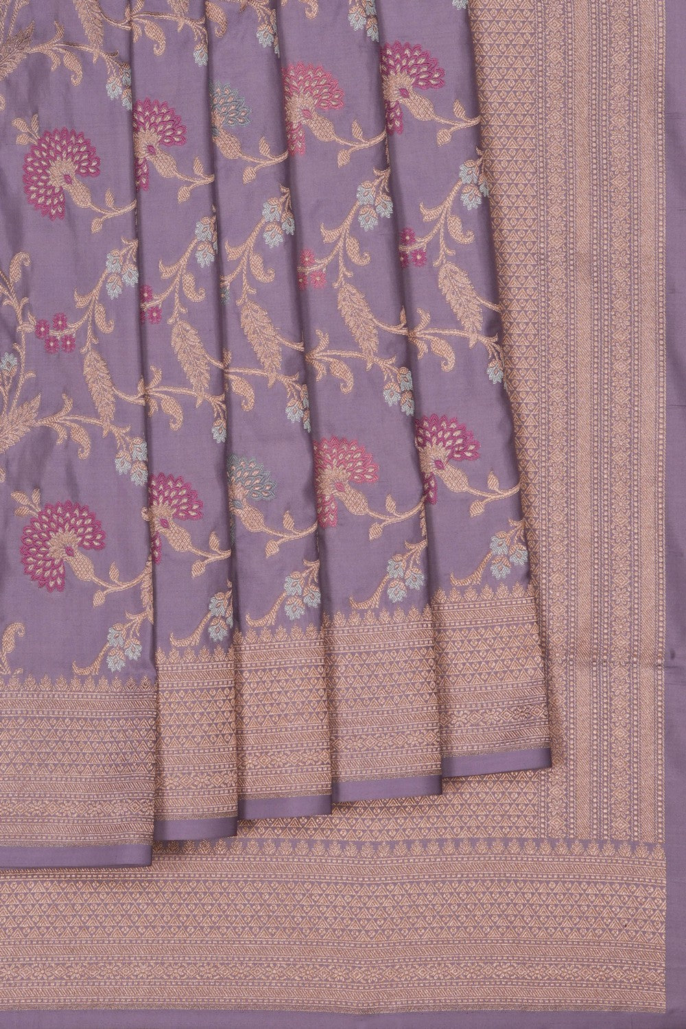 Image of Banarasi Silk Purple Saree