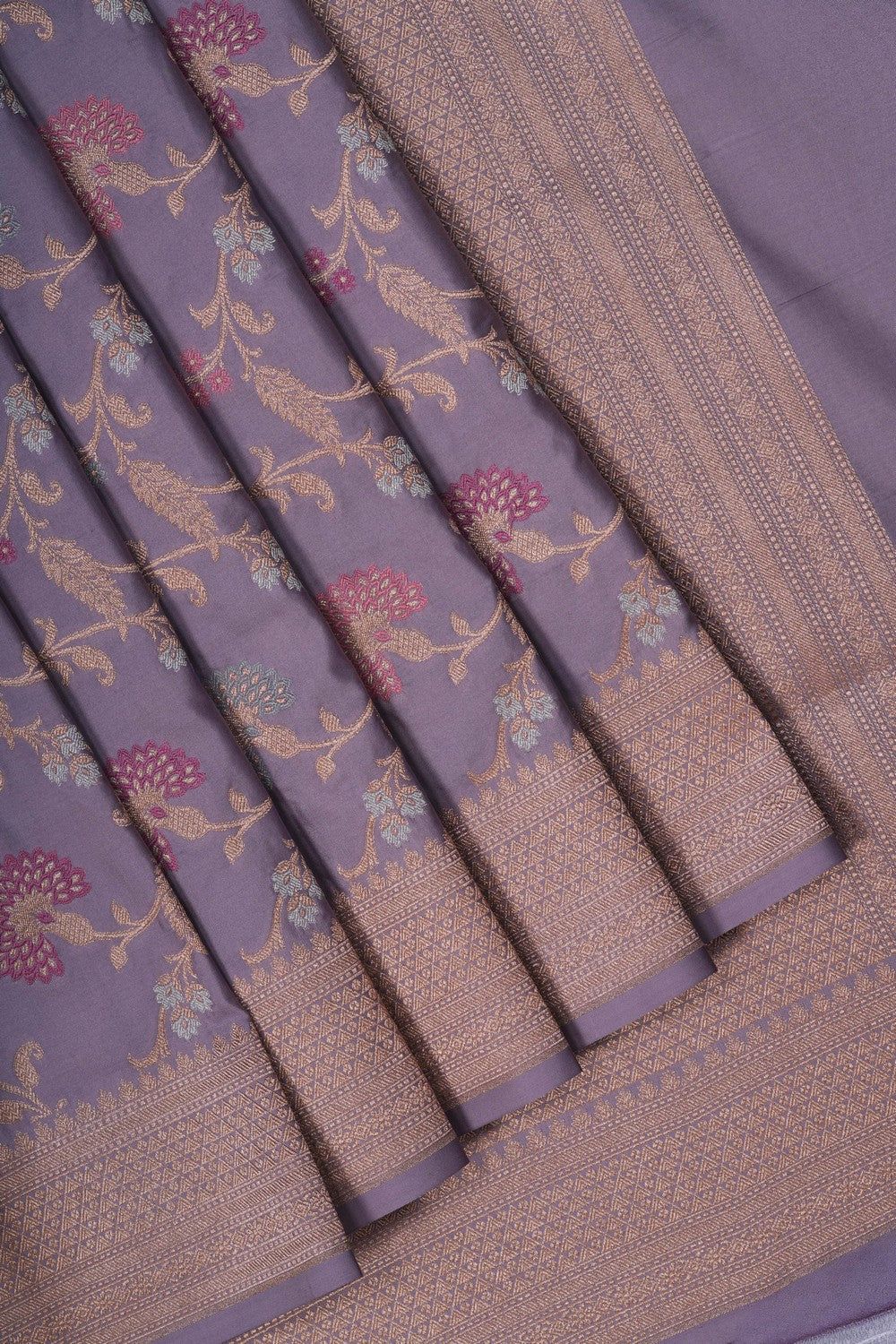 Image of Banarasi Silk Purple Saree