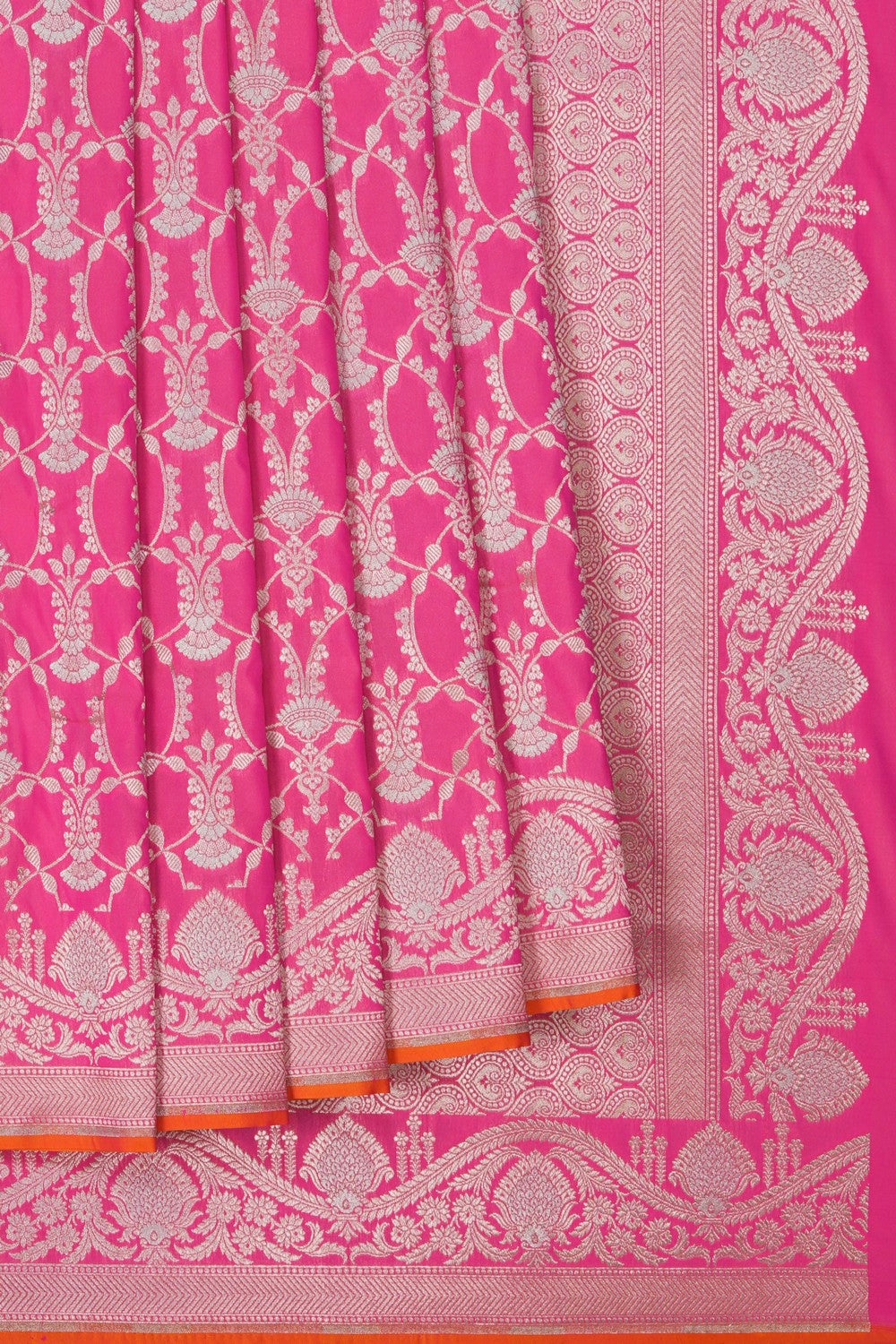 Image of Banarasi Silk Pink Saree