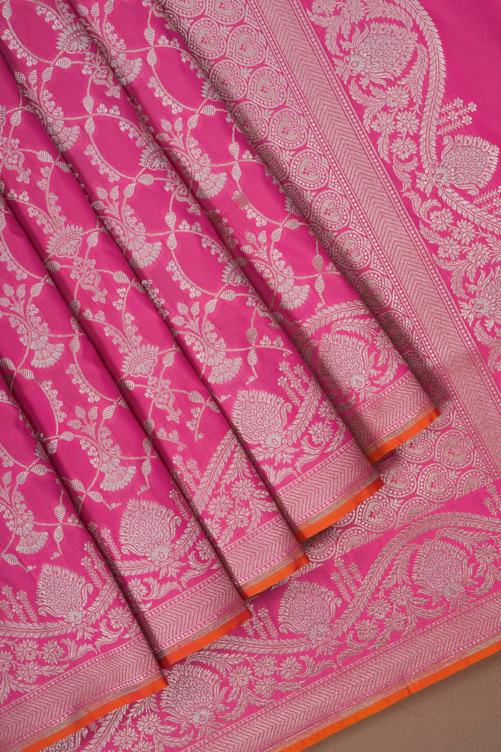Image of Banarasi Silk Pink Saree