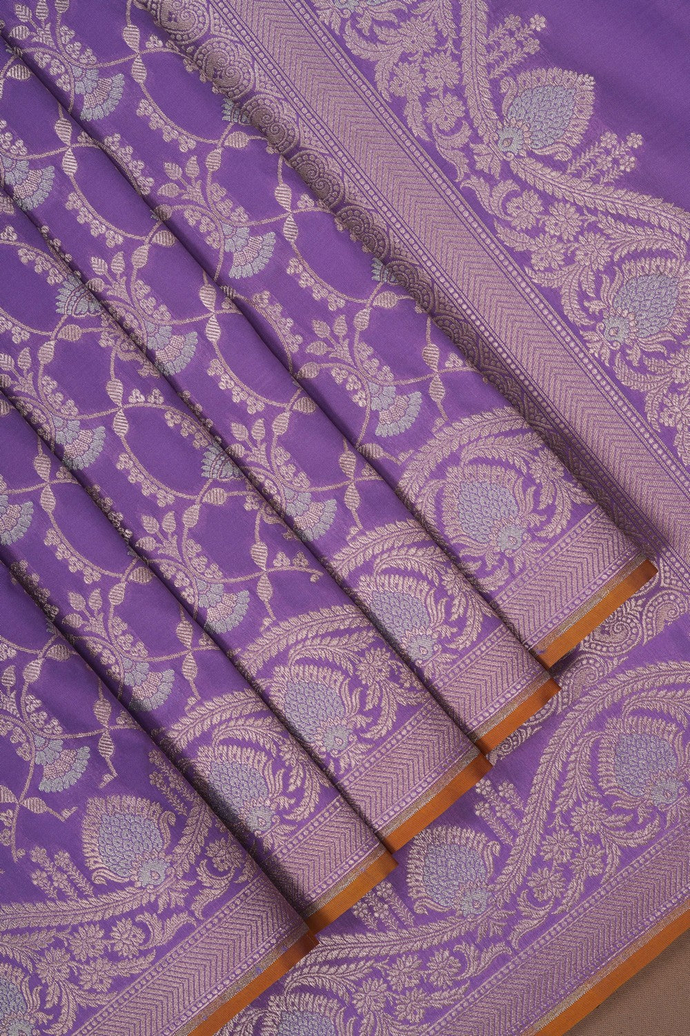 Image of Banarasi Silk Purple Saree