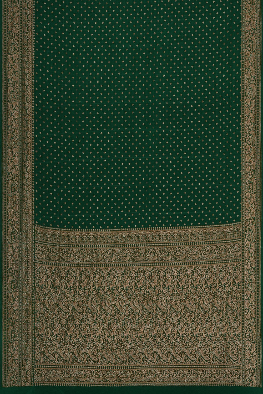 Image of Banarasi Crepe Green Saree