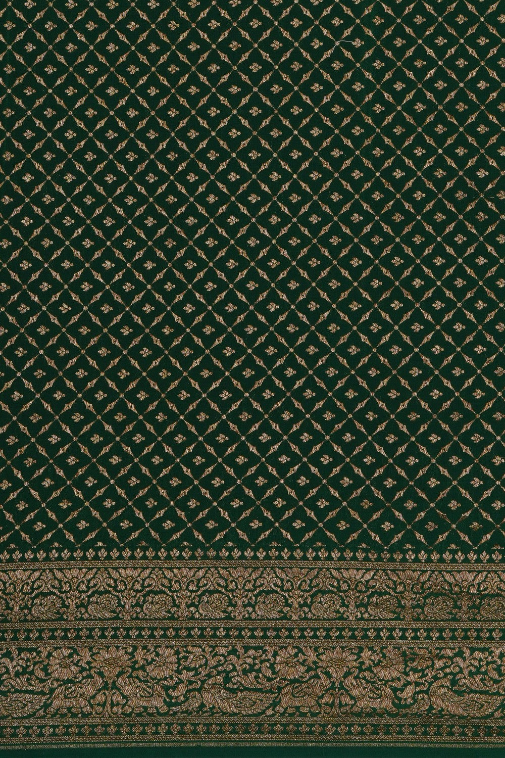 Image of Banarasi Crepe Green Saree