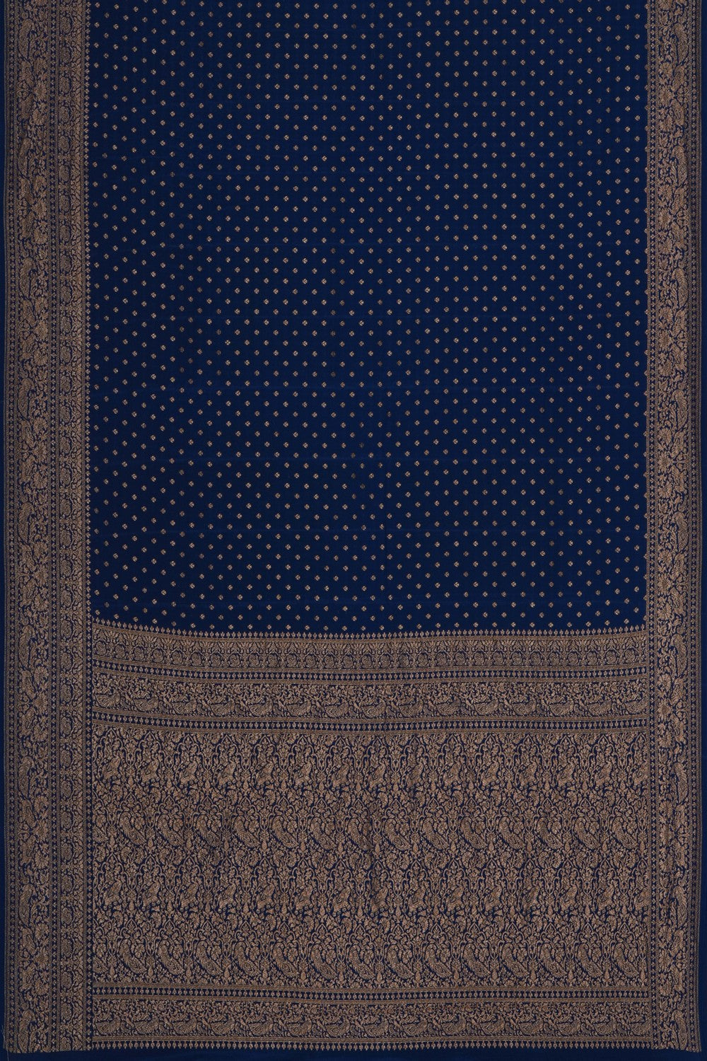 Image of Banarasi Crepe Blue Saree