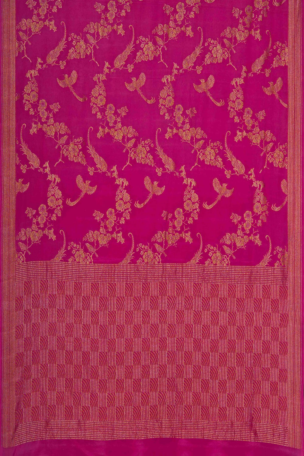 Image of Banarasi Crepe Pink Saree