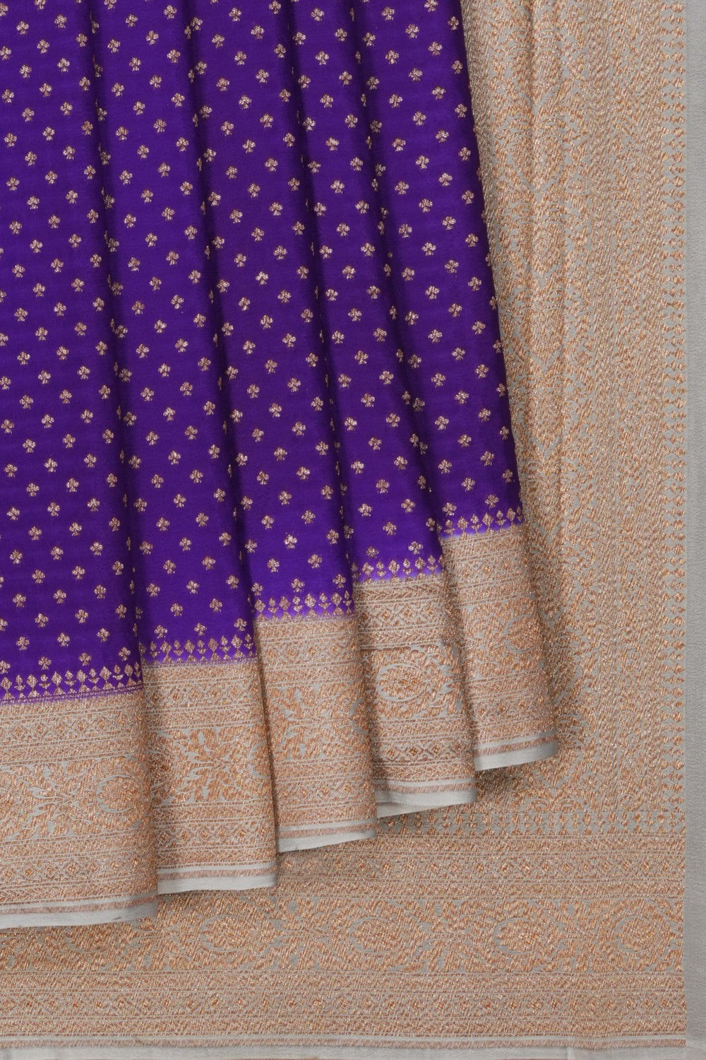 Image of Banarasi Crepe Purple Saree