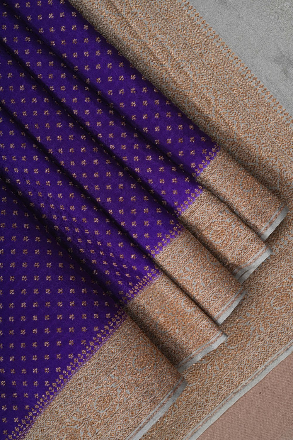 Image of Banarasi Crepe Purple Saree