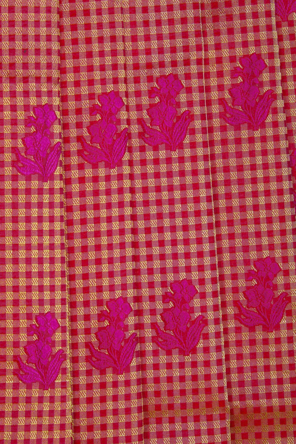 Image of Banarasi Silk Fuchsia Pink Saree